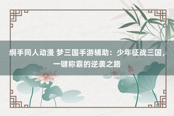 纲手同人动漫 梦三国手游辅助：少年征战三国，一键称霸的逆袭之路